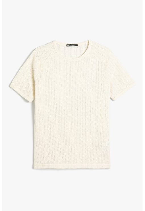 Tricou cu decolteu la baza gatului si maneci raglan-BARBATI/IMBRACAMINTE/Tricouri si maiouri-IMBRACAMINTE/Tricouri si maiouri