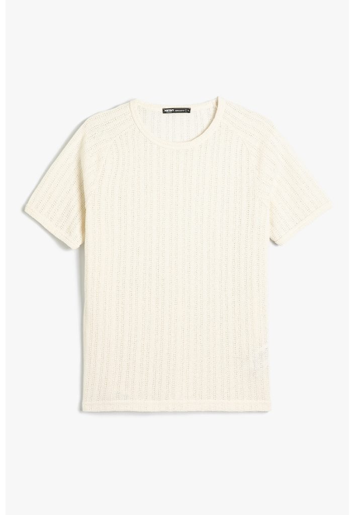 Tricou cu decolteu la baza gatului si maneci raglan-BARBATI/IMBRACAMINTE/Tricouri si maiouri-IMBRACAMINTE/Tricouri si maiouri