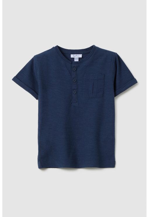 Tricou cu fenta cu nasturi si buzunar pe piept-BAIETI/IMBRACAMINTE/Tricouri si maiouri-IMBRACAMINTE/Tricouri si maiouri