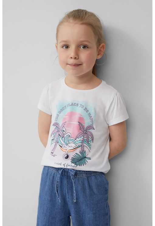 Tricou cu imprimeu grafic-FETE/IMBRACAMINTE/Tricouri si maiouri-IMBRACAMINTE/Tricouri si maiouri