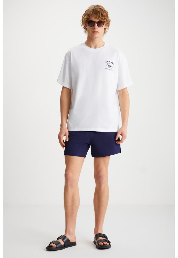 Tricou cu imprimeu pe partea din spate-BARBATI/IMBRACAMINTE/Tricouri si maiouri-IMBRACAMINTE/Tricouri si maiouri