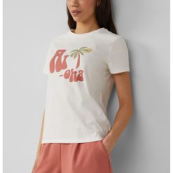 Tricou cu imprimeu text-FEMEI/IMBRACAMINTE/Tricouri si maiouri-IMBRACAMINTE/Tricouri si maiouri