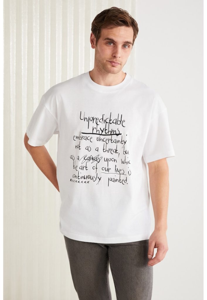 Tricou cu imprimeu text-BARBATI/IMBRACAMINTE/Tricouri si maiouri-IMBRACAMINTE/Tricouri si maiouri