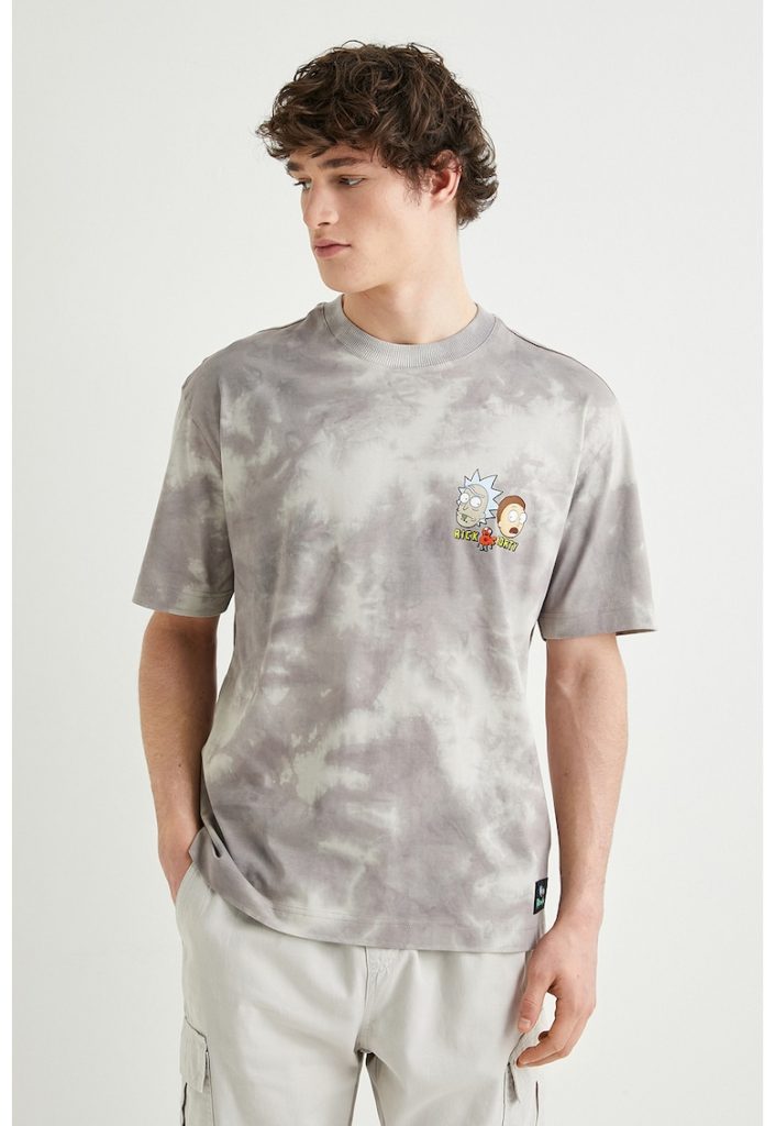 Tricou cu imprimeu tie-dye-BARBATI/IMBRACAMINTE/Tricouri si maiouri-IMBRACAMINTE/Tricouri si maiouri