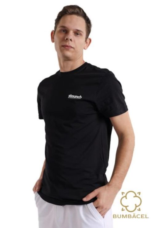 Tricou cu mânecă scurtă cu imprimeu pe ambele părți - Negru-BARBATI/IMBRACAMINTE/Tricouri si maiouri-IMBRACAMINTE/Tricouri si maiouri