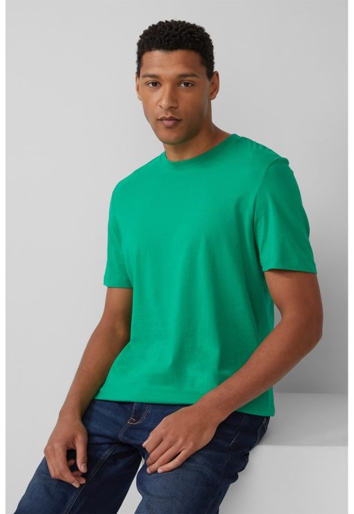 Tricou cu model uni si decolteu la baza gatului-BARBATI/IMBRACAMINTE/Tricouri si maiouri-IMBRACAMINTE/Tricouri si maiouri