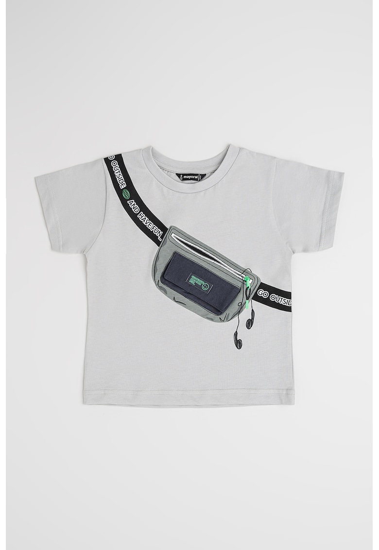 Tricou de bumbac cu buzunar cu fermoar-BAIETI/IMBRACAMINTE/Tricouri si maiouri-IMBRACAMINTE/Tricouri si maiouri