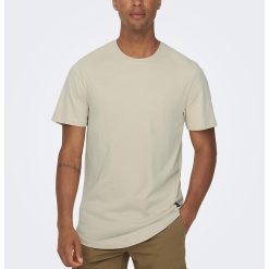 Tricou de bumbac cu decolteu la baza gatului-BARBATI/IMBRACAMINTE/Tricouri si maiouri-IMBRACAMINTE/Tricouri si maiouri