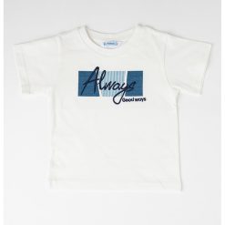 Tricou de bumbac cu decolteu la baza gatului-BAIETI/IMBRACAMINTE/Tricouri si maiouri-IMBRACAMINTE/Tricouri si maiouri