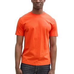 Tricou de bumbac cu decolteu la baza gatului-BARBATI/IMBRACAMINTE/Tricouri si maiouri-IMBRACAMINTE/Tricouri si maiouri