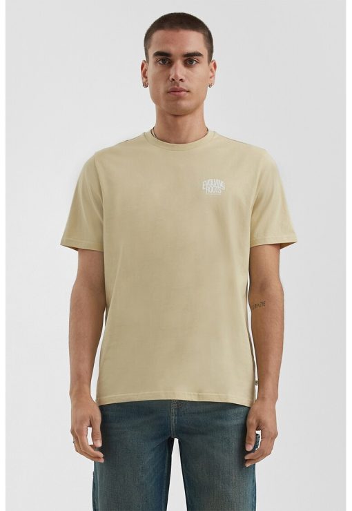 Tricou de bumbac cu decolteu la baza gatului-BARBATI/IMBRACAMINTE/Tricouri si maiouri-IMBRACAMINTE/Tricouri si maiouri