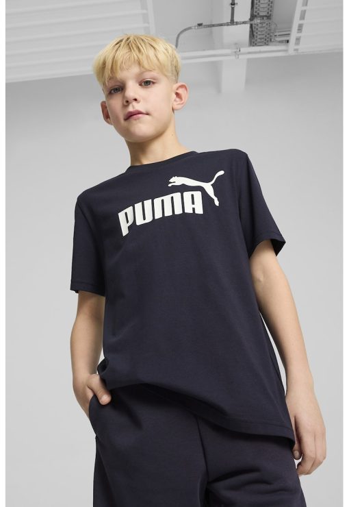 Tricou de bumbac cu decolteu la baza gatului si logo-BAIETI/IMBRACAMINTE/Tricouri si maiouri-IMBRACAMINTE/Tricouri si maiouri