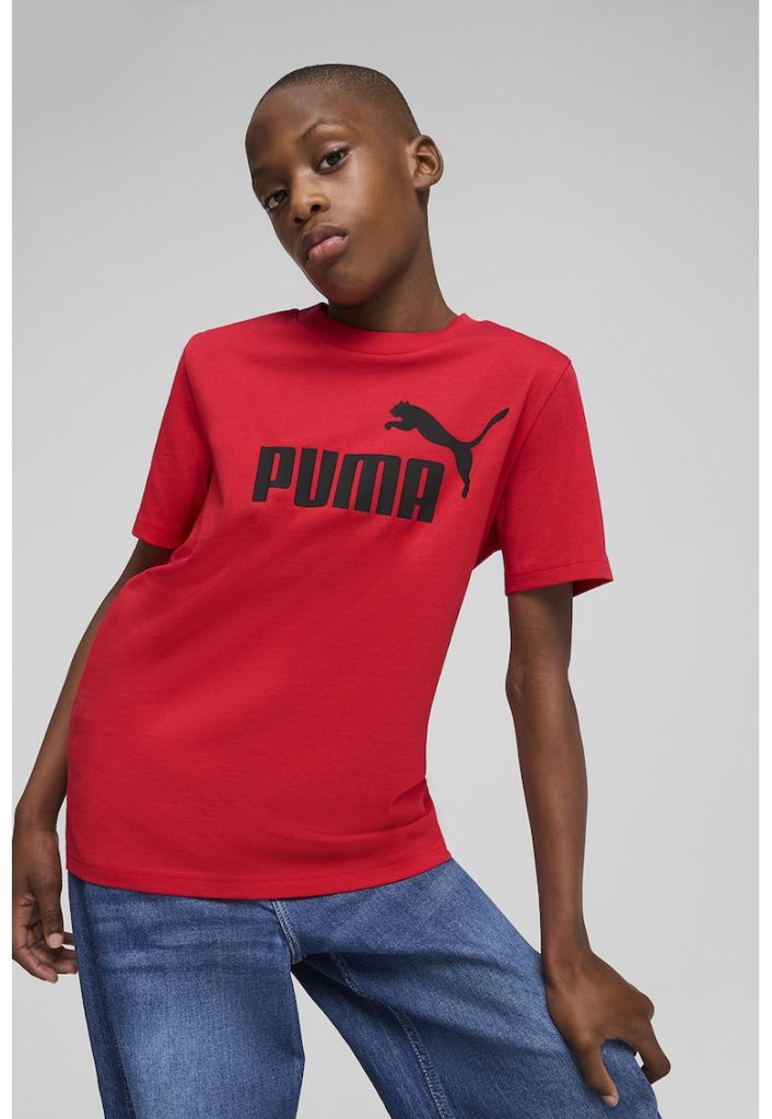 Tricou de bumbac cu decolteu la baza gatului si logo-BAIETI/IMBRACAMINTE/Tricouri si maiouri-IMBRACAMINTE/Tricouri si maiouri
