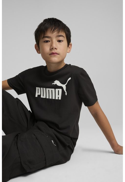 Tricou de bumbac cu decolteu la baza gatului si logo-BAIETI/IMBRACAMINTE/Tricouri si maiouri-IMBRACAMINTE/Tricouri si maiouri
