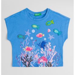 Tricou de bumbac cu detalii crosetate-FETE/IMBRACAMINTE/Tricouri si maiouri-IMBRACAMINTE/Tricouri si maiouri