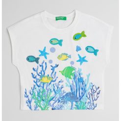 Tricou de bumbac cu detalii crosetate-FETE/IMBRACAMINTE/Tricouri si maiouri-IMBRACAMINTE/Tricouri si maiouri