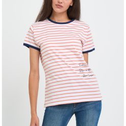 Tricou de bumbac cu dungi-FEMEI/IMBRACAMINTE/Tricouri si maiouri-IMBRACAMINTE/Tricouri si maiouri