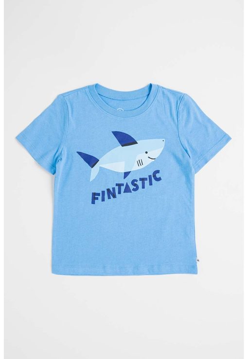 Tricou de bumbac cu imprimeu-FETE/IMBRACAMINTE/Tricouri si maiouri-IMBRACAMINTE/Tricouri si maiouri