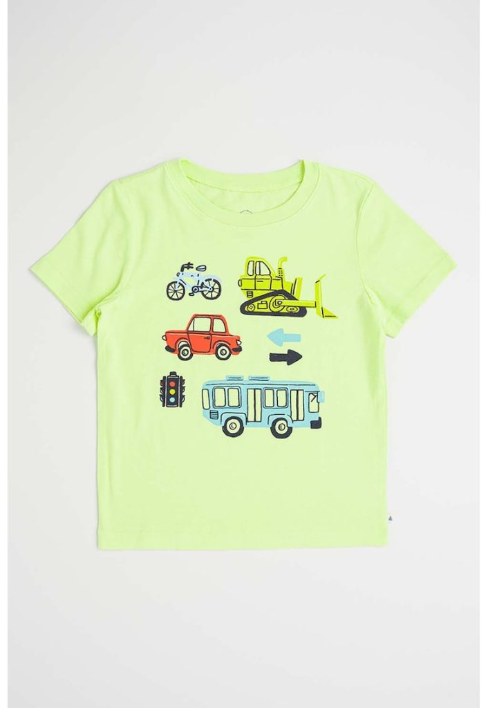 Tricou de bumbac cu imprimeu-FETE/IMBRACAMINTE/Tricouri si maiouri-IMBRACAMINTE/Tricouri si maiouri