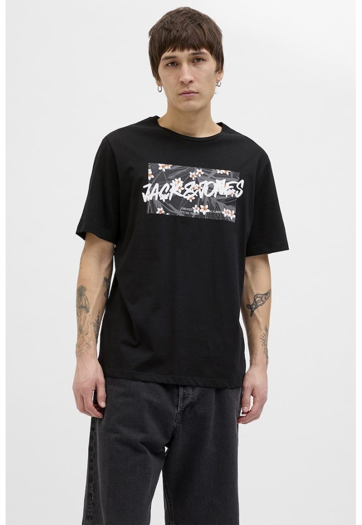 Tricou de bumbac cu imprimeu-BARBATI/IMBRACAMINTE/Tricouri si maiouri-IMBRACAMINTE/Tricouri si maiouri