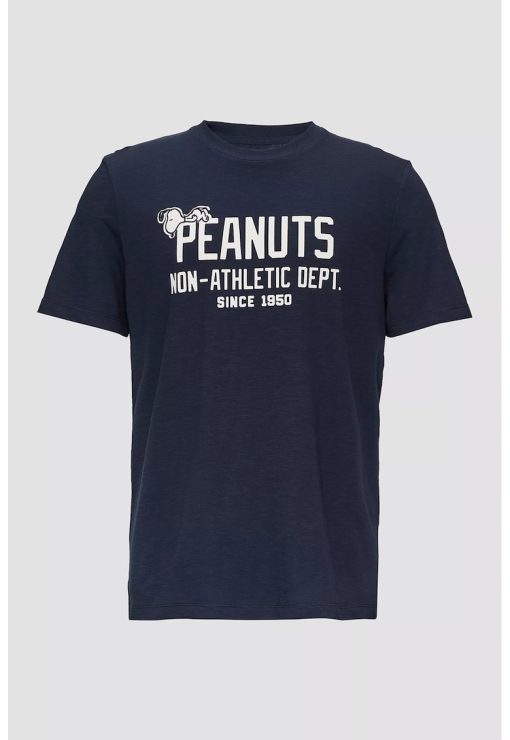Tricou de bumbac cu imprimeu Peanuts-BARBATI/IMBRACAMINTE/Tricouri si maiouri-IMBRACAMINTE/Tricouri si maiouri