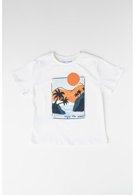 Tricou de bumbac cu imprimeu grafic-BAIETI/IMBRACAMINTE/Tricouri si maiouri-IMBRACAMINTE/Tricouri si maiouri