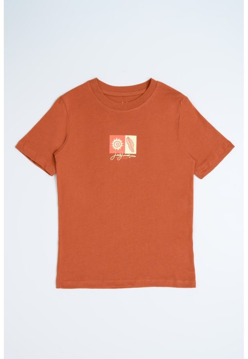 Tricou de bumbac cu imprimeu grafic discret-BAIETI/IMBRACAMINTE/Tricouri si maiouri-IMBRACAMINTE/Tricouri si maiouri