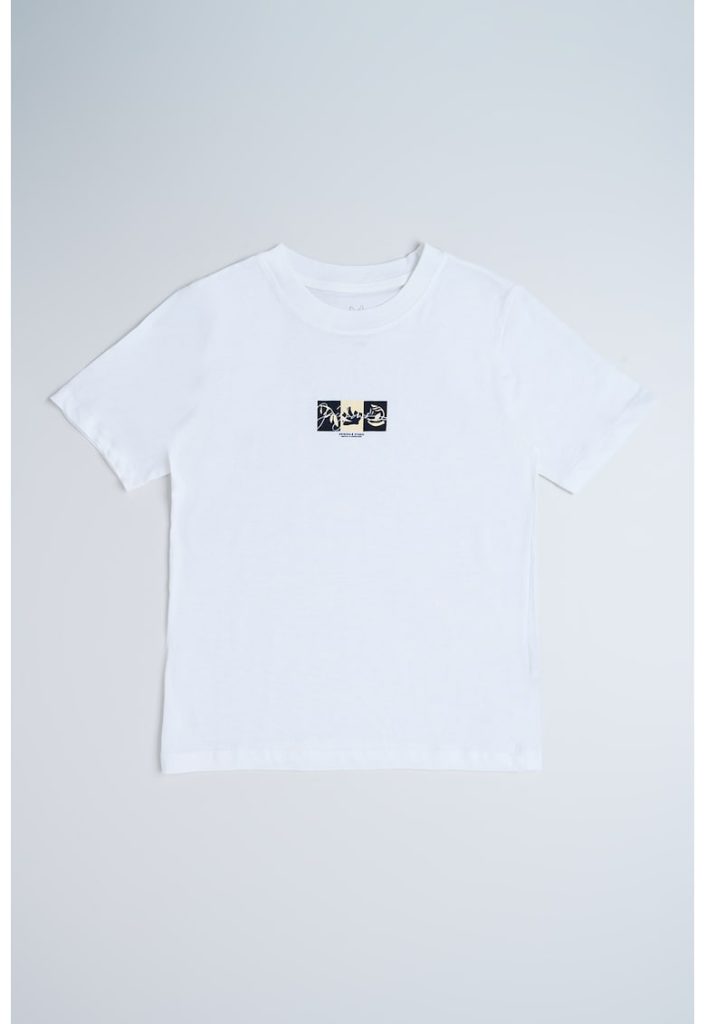 Tricou de bumbac cu imprimeu grafic discret-BAIETI/IMBRACAMINTE/Tricouri si maiouri-IMBRACAMINTE/Tricouri si maiouri