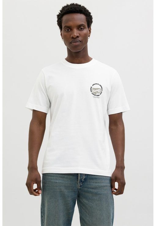 Tricou de bumbac cu imprimeu logo-BARBATI/IMBRACAMINTE/Tricouri si maiouri-IMBRACAMINTE/Tricouri si maiouri