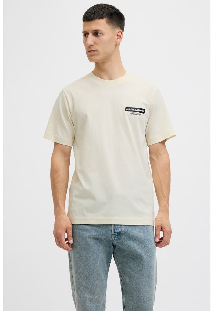 Tricou de bumbac cu imprimeu logo-BARBATI/IMBRACAMINTE/Tricouri si maiouri-IMBRACAMINTE/Tricouri si maiouri