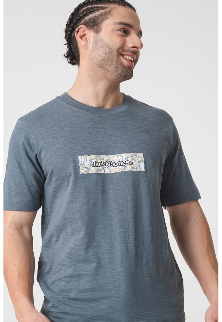 Tricou de bumbac cu imprimeu logo-BARBATI/IMBRACAMINTE/Tricouri si maiouri-IMBRACAMINTE/Tricouri si maiouri