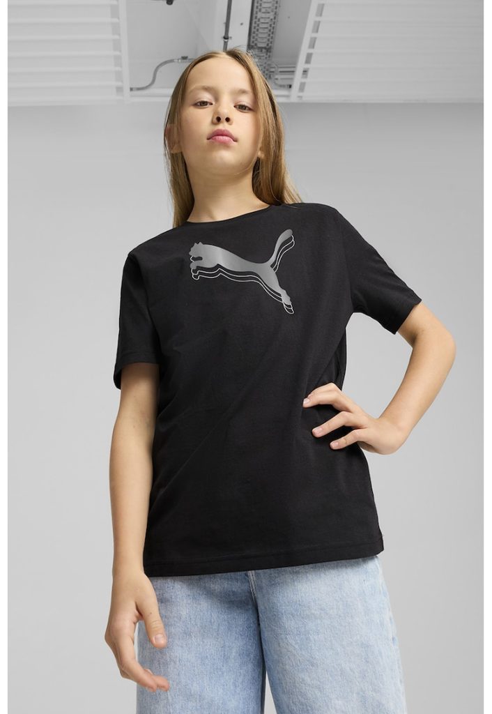 Tricou de bumbac cu imprimeu logo-FETE/IMBRACAMINTE/Tricouri si maiouri-IMBRACAMINTE/Tricouri si maiouri