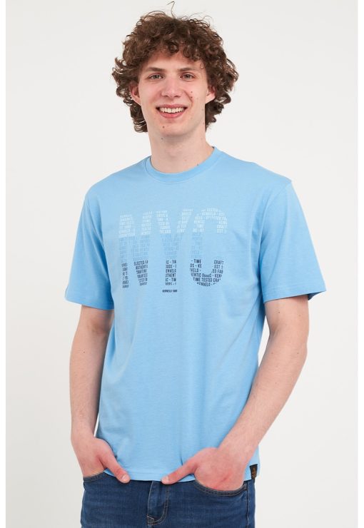 Tricou de bumbac cu imprimeu text-BARBATI/IMBRACAMINTE/Tricouri si maiouri-IMBRACAMINTE/Tricouri si maiouri