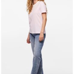 Tricou de bumbac organic cu decolteu la baza gatului-FEMEI/IMBRACAMINTE/Tricouri si maiouri-IMBRACAMINTE/Tricouri si maiouri