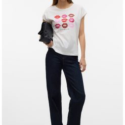 Tricou de bumbac organic cu imprimeu grafic-FEMEI/IMBRACAMINTE/Tricouri si maiouri-IMBRACAMINTE/Tricouri si maiouri