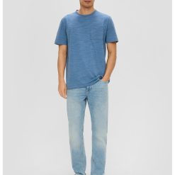 Tricou din amestec de bumbac cu buzunar pe piept-BARBATI/IMBRACAMINTE/Tricouri si maiouri-IMBRACAMINTE/Tricouri si maiouri