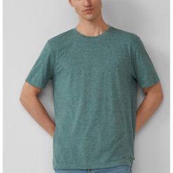 Tricou din amestec de bumbac cu decolteu la baza gatului-BARBATI/IMBRACAMINTE/Tricouri si maiouri-IMBRACAMINTE/Tricouri si maiouri
