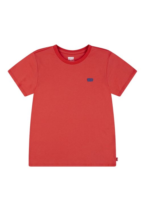 Tricou din amestec de bumbac cu decolteu la baza gatului-FETE/IMBRACAMINTE/Tricouri si maiouri-IMBRACAMINTE/Tricouri si maiouri