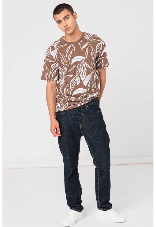 Tricou din amestec de in cu imprimeu Leaf-BARBATI/IMBRACAMINTE/Tricouri si maiouri-IMBRACAMINTE/Tricouri si maiouri