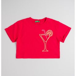 Tricou din bumbac cu broderie-FETE/IMBRACAMINTE/Tricouri si maiouri-IMBRACAMINTE/Tricouri si maiouri