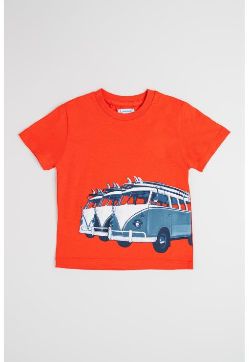 Tricou din bumbac cu imprimeu cu masini-BAIETI/IMBRACAMINTE/Tricouri si maiouri-IMBRACAMINTE/Tricouri si maiouri