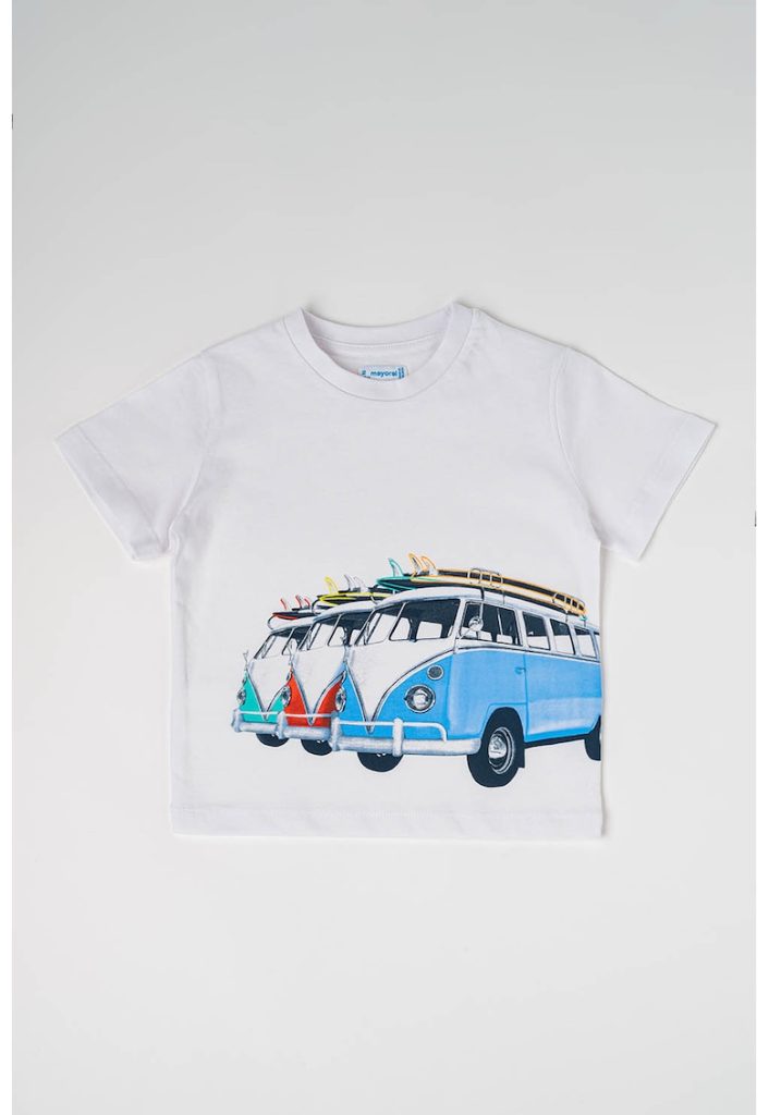 Tricou din bumbac cu imprimeu cu masini-BAIETI/IMBRACAMINTE/Tricouri si maiouri-IMBRACAMINTE/Tricouri si maiouri