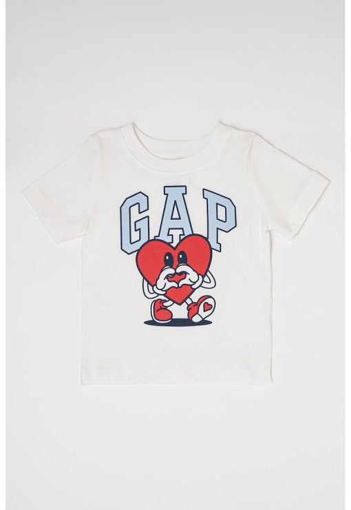 Tricou din bumbac cu imprimeu frontal-FETE/IMBRACAMINTE/Tricouri si maiouri-IMBRACAMINTE/Tricouri si maiouri