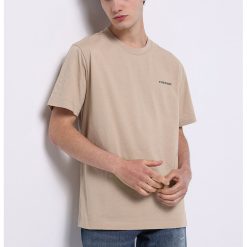 Tricou din bumbac cu imprimeu grafic si text pe partea din spate-BARBATI/IMBRACAMINTE/Tricouri si maiouri-IMBRACAMINTE/Tricouri si maiouri