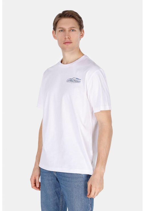 Tricou din bumbac cu imprimeu pe partea din spate-BARBATI/IMBRACAMINTE/Tricouri si maiouri-IMBRACAMINTE/Tricouri si maiouri