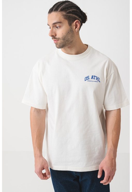 Tricou din bumbac cu imprimeu text-BARBATI/IMBRACAMINTE/Tricouri si maiouri-IMBRACAMINTE/Tricouri si maiouri