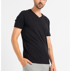 Tricou din bumbac organic cu decolteu in V-BARBATI/IMBRACAMINTE/Tricouri si maiouri-IMBRACAMINTE/Tricouri si maiouri
