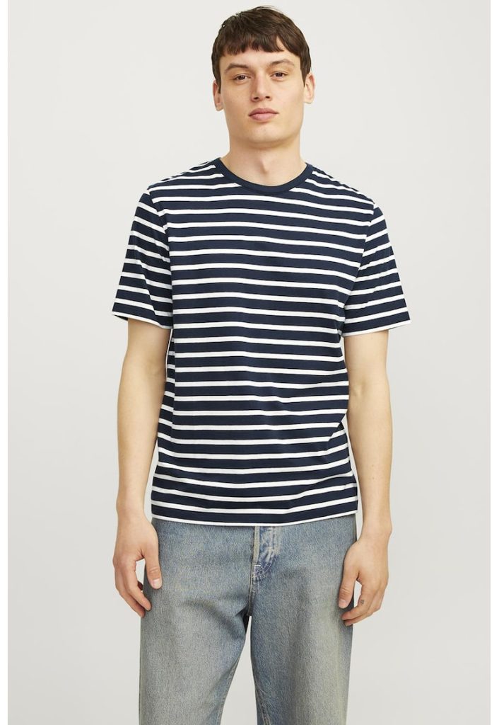 Tricou din bumbac organic cu decolteu la baza gatului-BARBATI/IMBRACAMINTE/Tricouri si maiouri-IMBRACAMINTE/Tricouri si maiouri