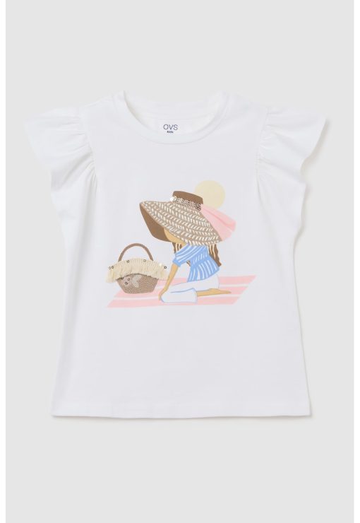 Tricou fara maneci cu volane-FETE/IMBRACAMINTE/Tricouri si maiouri-IMBRACAMINTE/Tricouri si maiouri