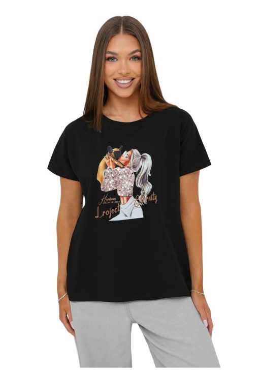 Tricou femei  JS/95T2575-FEMEI/IMBRACAMINTE/Tricouri si maiouri-IMBRACAMINTE/Tricouri si maiouri